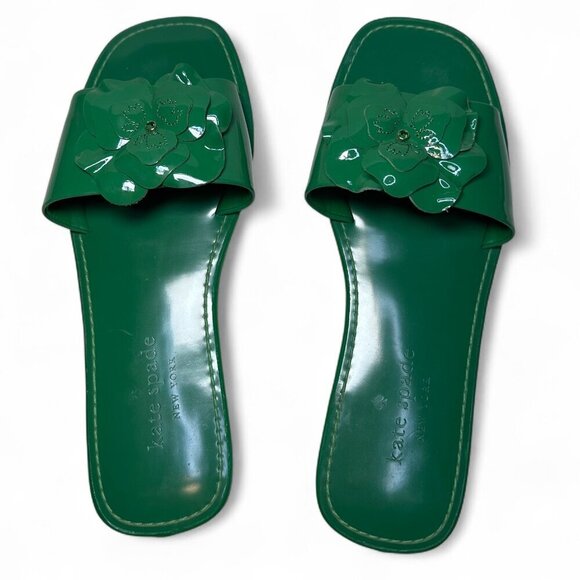 KATE SPADE Santana Slide Sandal, Green Bean, Size 7, NWOB - Picture 5 of 13